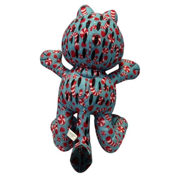 The Toy Factory 2011 Garfield Blue & Red Plush Candy Cane Peppermint Print 14" - Picture 11 of 16